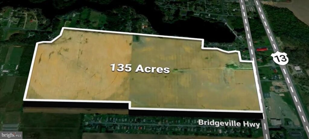 Explore 135± acres of prime development land in Seaford, DE. A rare investment opportunity for residential or mixed-use projects in Sussex County.
